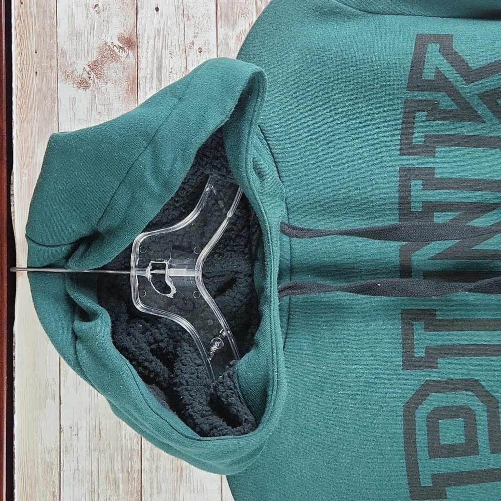 VICTORIA'S SECRET PINK, 0329, Women's  green hoodie sweatshirt, Sz XS - Picture 2 of 6
